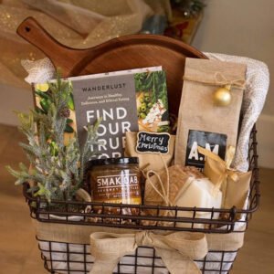 rustic coffee gift basket